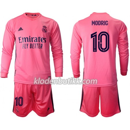 Real Madrid Luka Modrić 10 Barn Bortedraktsett 2020-2021 Langermet (+ Korte bukser)